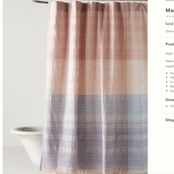 Anthropologie Other - Like New Margie Shower Curtain from Anthropologie.